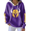 Vikings Football 2025 Pit Striped Hoodie