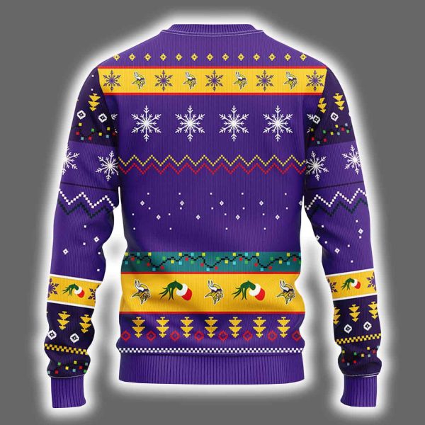 Vikings Grnch Hand Ugly Christmas Sweater 3