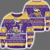 Vikings Merry Kissmyass Santa Claus Ugly Christmas Sweater