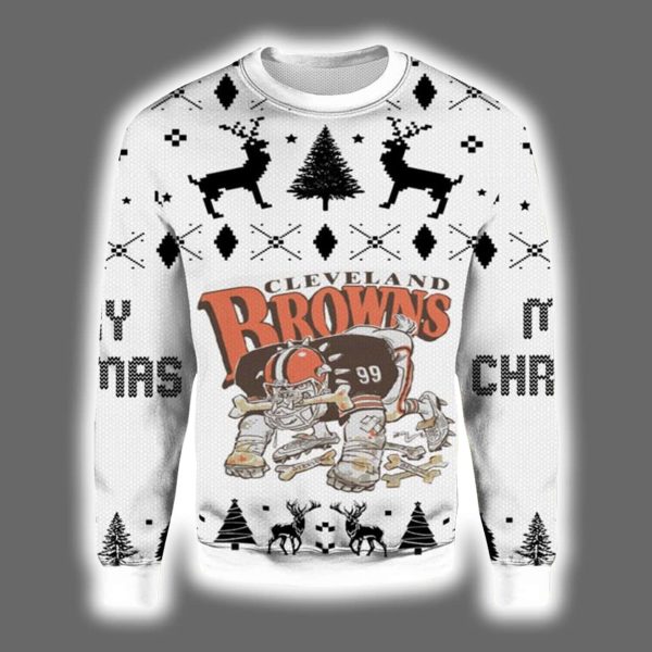 Vintage Style Browns Bear Ugly Christmas Sweater