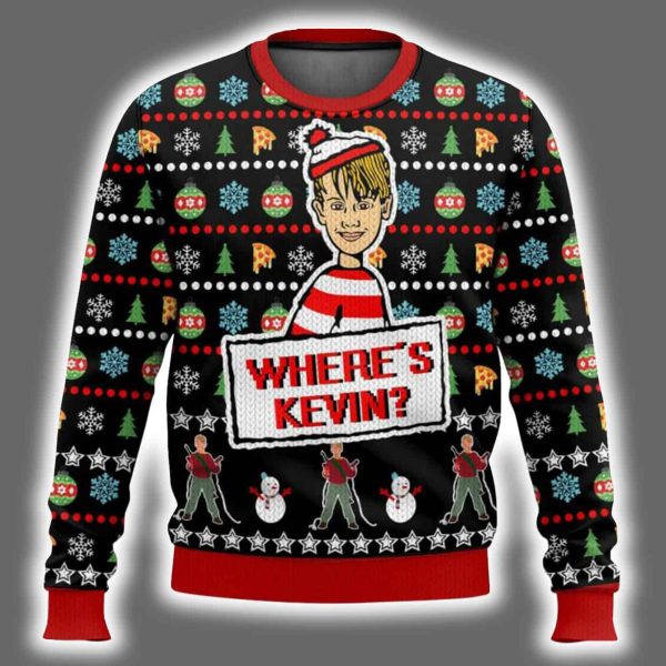 Where Is Kevin Home Alone Ugly Christmas Sweater 2