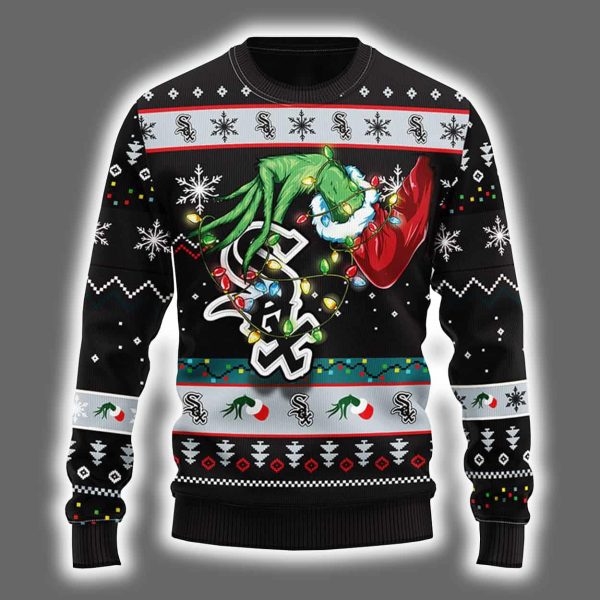 White Sox Grnch Hand Ugly Christmas Sweater 2