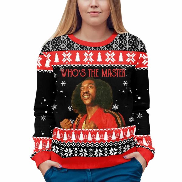Whos the Master The Last Dragon Christmas Ugly Sweater 3