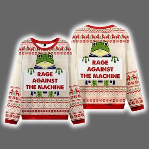 Portland Frog Rage Against The Machine Ugly Christmas Sweater