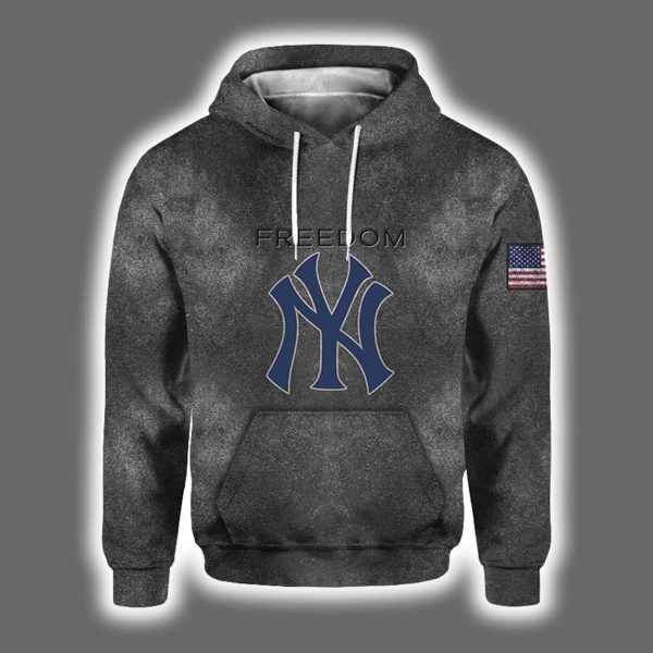 Yankees Freedom American Flag 2025 Hoodie 2