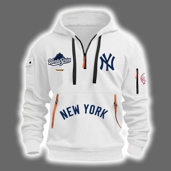 Yankees World Series 2025 Quarter Zip Hoodie 2