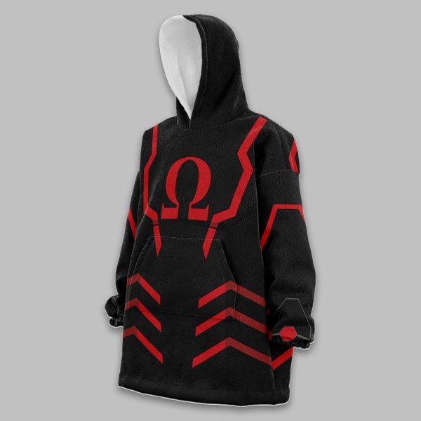 Young Justice Omega Black Snug Oversized Blanket Hoodie