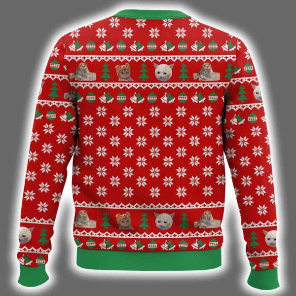 Your Makes Me Cat Vomit Meme Ugly Christmas Sweater 3