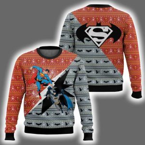 Batman vs Superman Ugly Christmas Sweater