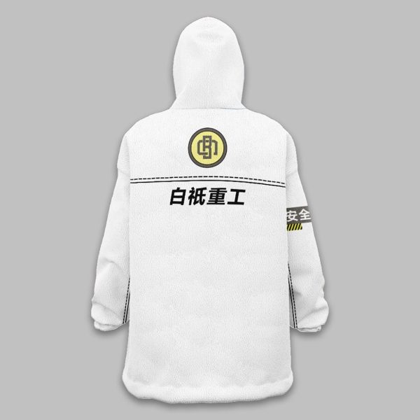 Zenless Zone Zero Ben Bigger White Snug Oversized Blanket Hoodie1