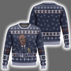 Captain Raymond Holt Hot Damn Brooklyn Nine-nine Ugly Christmas Sweater