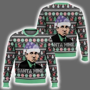 Santa Mike Scott The Office Ugly Christmas Sweater