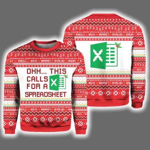 2025 Christmas Ohh This Calls For A Spreadsheet Ugly Christmas Sweater