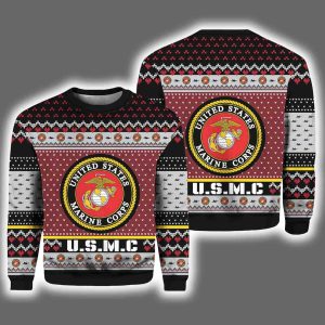 US MARINES 250th Years Of Service Ugly Christmas Sweater