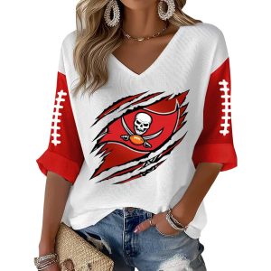 Tampa Bay Football Print Waffle Long Sleeve Shirt