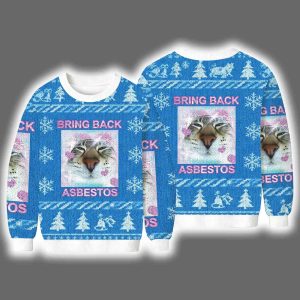 Bring Back Asbestos Cat Meme Ugly Christmas Sweater