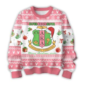 Alpha Kappa Alpha Merry Christmas Soror 2025 Ugly Sweater