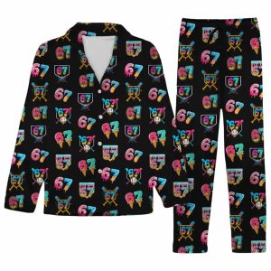 Funny Six Seven Ice Cream Meme Pajama Set