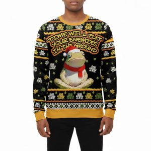Christmas Frogs Drive Away Humans Ugly Sweater