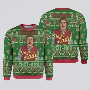 Jay Renshaw Merry Chit I Do It Ugly Christmas Sweater