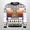 2025 Bear Drink Bourbon Whiskey Christmas Ugly Sweater 2