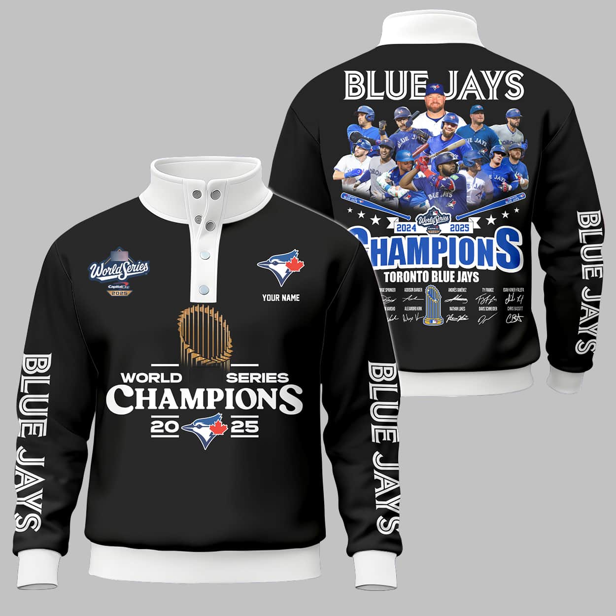 2025 Blue Jays World Series Champions Unisex Western Style Sweater With Buckles 2 2025 Blue Jays World Series Champions Unisex Western Style Sweater With Buckles