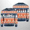 2025 Broncos Reindeer Football Christmas Ugly Sweater