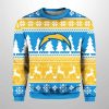 2025 Christmas Chargers Reindeer Football Ugly Sweater 2