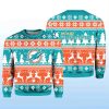 2025 Christmas Dolphins Reindeer Football Ugly Sweater
