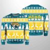 2025 Christmas Jaguars Reindeer Football Ugly Sweater