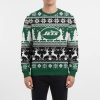 2025 Christmas Jets Reindeer Football Ugly Sweater 2