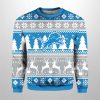 2025 Christmas Lions Reindeer Football Ugly Sweater 2