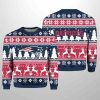 2025 Christmas Patriots Reindeer Football Ugly Sweater