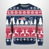 2025 Christmas Patriots Reindeer Football Ugly Sweater 2