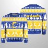 2025 Christmas Rams Reindeer Football Ugly Sweater