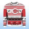 2025 Christmas Reds Baseball Personalized Ugly Sweater 2