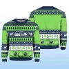 2025 Christmas Seahawks Personalized Ugly Sweater