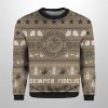 2025 Christmas USMC Semper Fi Ugly Sweater 2