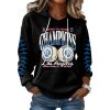 2025 Dodgers Back To Back Champions World Series Waffle Hoodie
