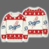 2025 Dodgers Baseball Red Ugly Christmas Sweater