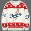 2025 Dodgers Baseball Red Ugly Christmas Sweater 2