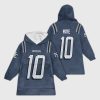 2025 Patriots Drake Maye Rivalries Nor'Easter Storm Blue Blanket Hoodie