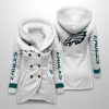 2025 Personalized Eagles Long Hooded Fleece Jacket