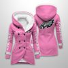 2025 Personalized Eagles Long Hooded Fleece Jacket2