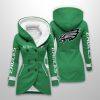 2025 Personalized Eagles Long Hooded Fleece Jacket4