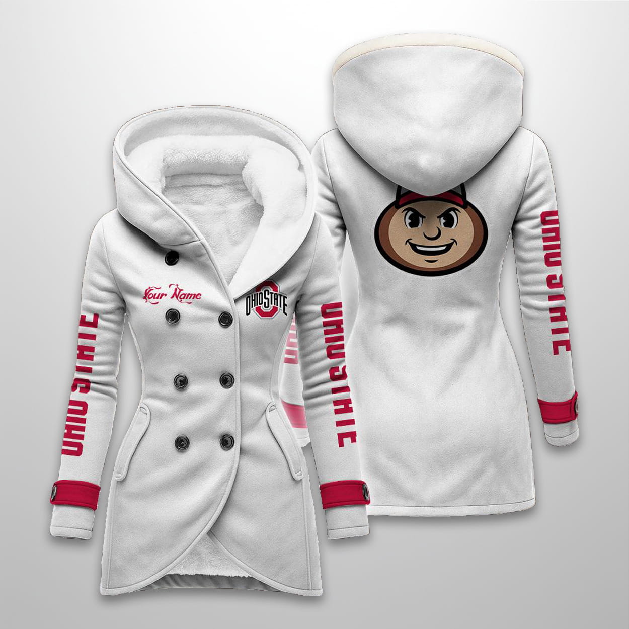 2025 Personalized Ohio State Long Hooded Fleece Jacket 2 2025 Personalized Ohio State Long Hooded Fleece Jacket1