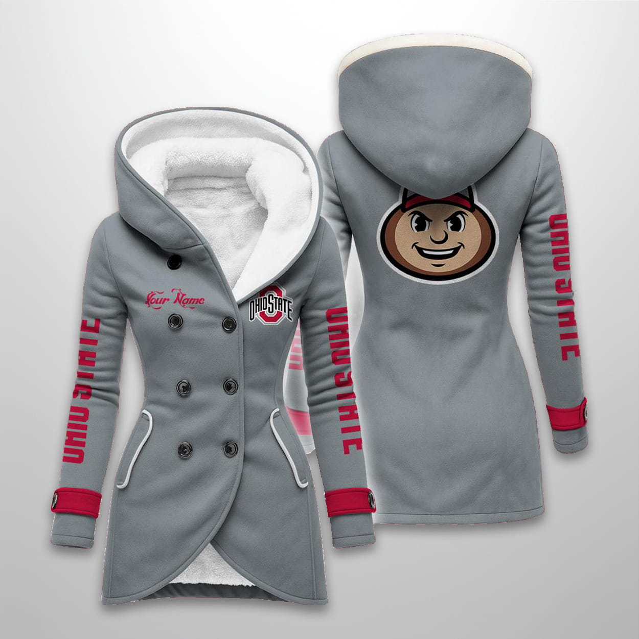 2025 Personalized Ohio State Long Hooded Fleece Jacket 5 2025 Personalized Ohio State Long Hooded Fleece Jacket4