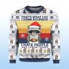 2025 Raccoon Thats What I Do I Drink Bourbon Ugly Christmas Sweater 2