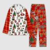 49ers Merry Christmas Plaid Button Pajama Set 2