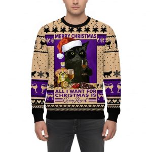 Cat Crown Royal Is All I Want For Ugly Christmas Sweater